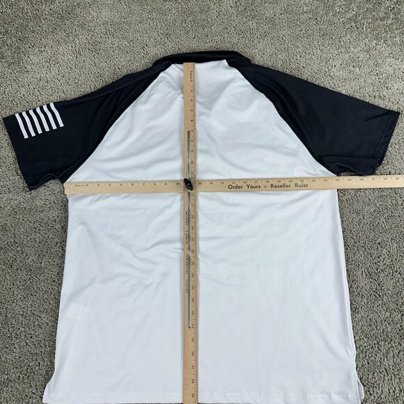 Mainfini Polo Shirt Mens XL White American Flag We The People USA Patriotic - Picture 6 of 9